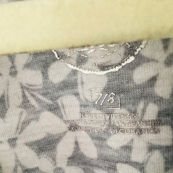 Girl Clothes Sizes 7/8 White Top Peasant Summer Floral Tank Dress Sleeveless - Picture 12 of 14